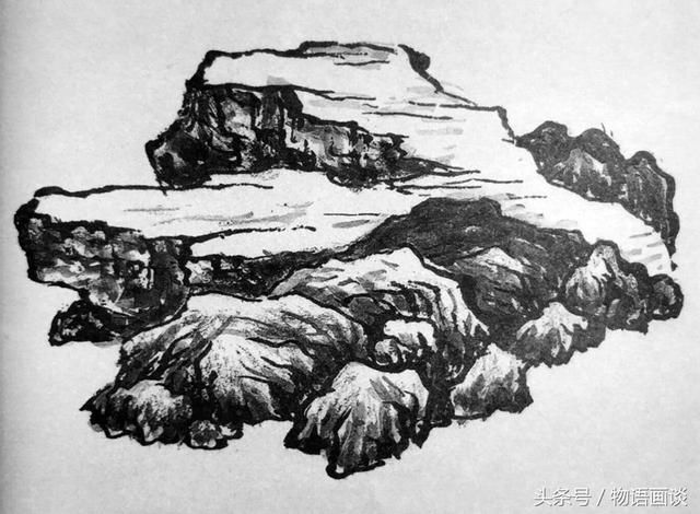 山水画的基础技能,不同的山石画法第一讲