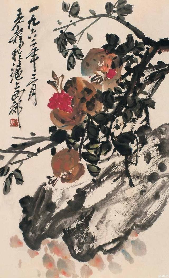 著名书画家王个簃花鸟画作品欣赏!