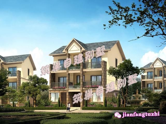 30万9.8x12米三层带农村积木自建花园v农村施别墅看图纸怎么图片