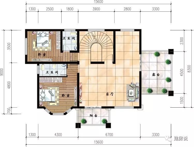 84平方米,建筑面积301.79平方米,砖混结构,建筑高10.879米 开间15.