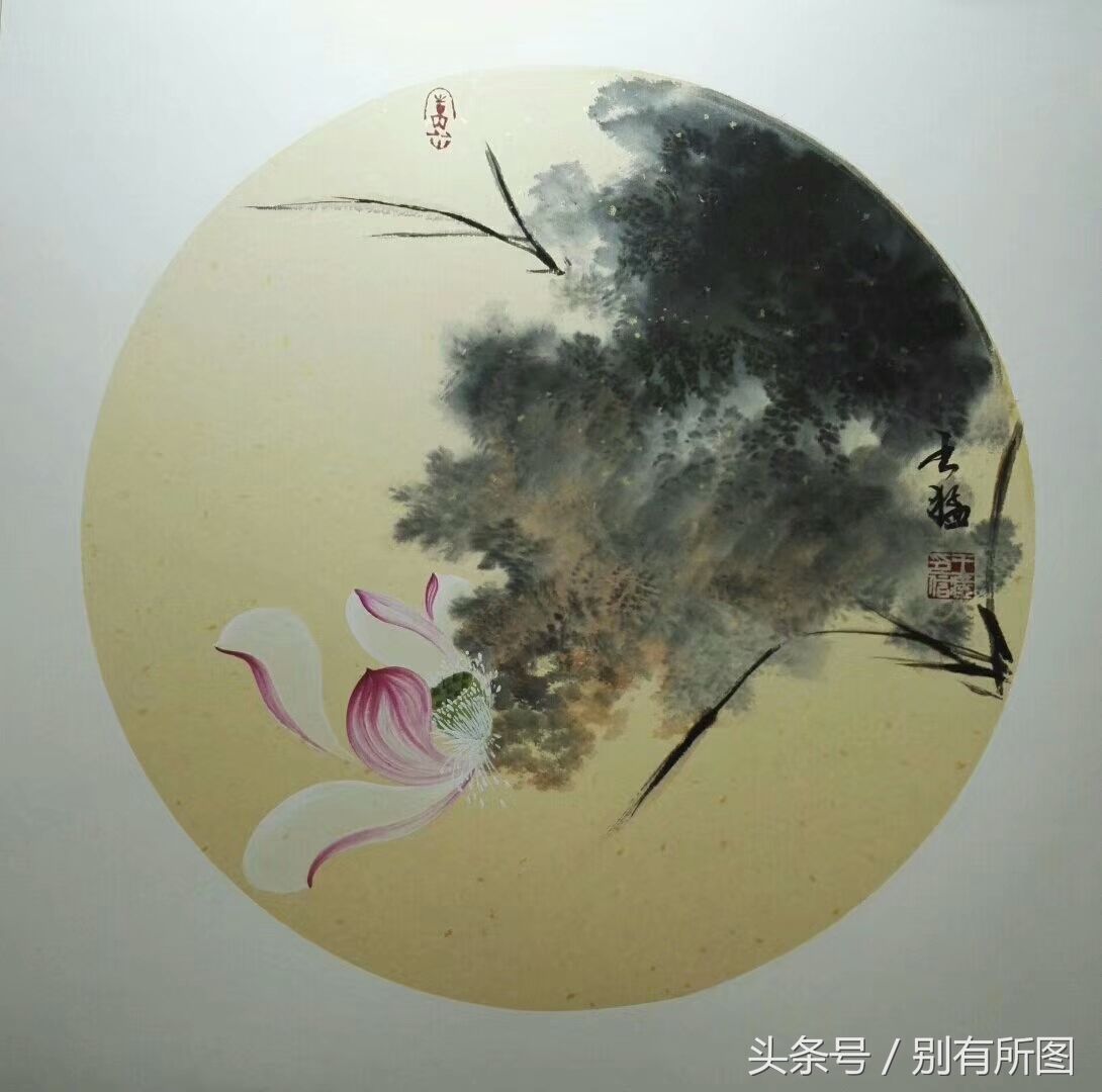 画家王猛老师精品国画花鸟画斗方软卡小品,50cm作品九