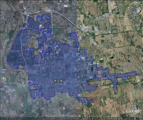 170:河北省三河市燕郊镇建成区面积40.3平方公里---乡级镇