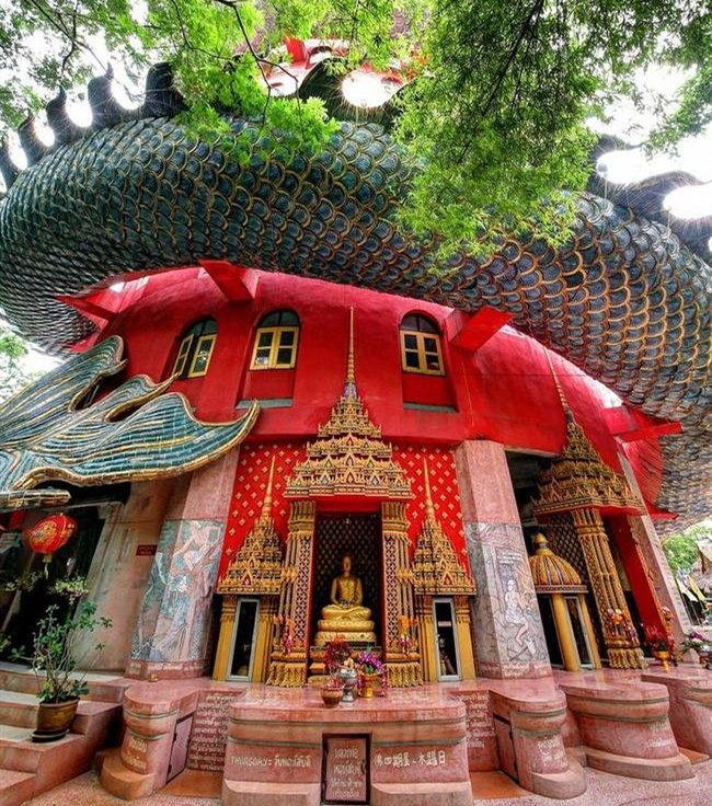 泰国不为人所知的寺庙,龙庙