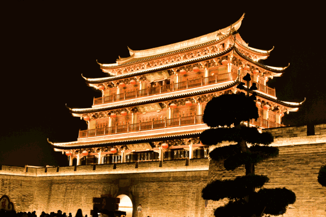 壁纸 城楼 旅游 640_427 gif 动态图 动图