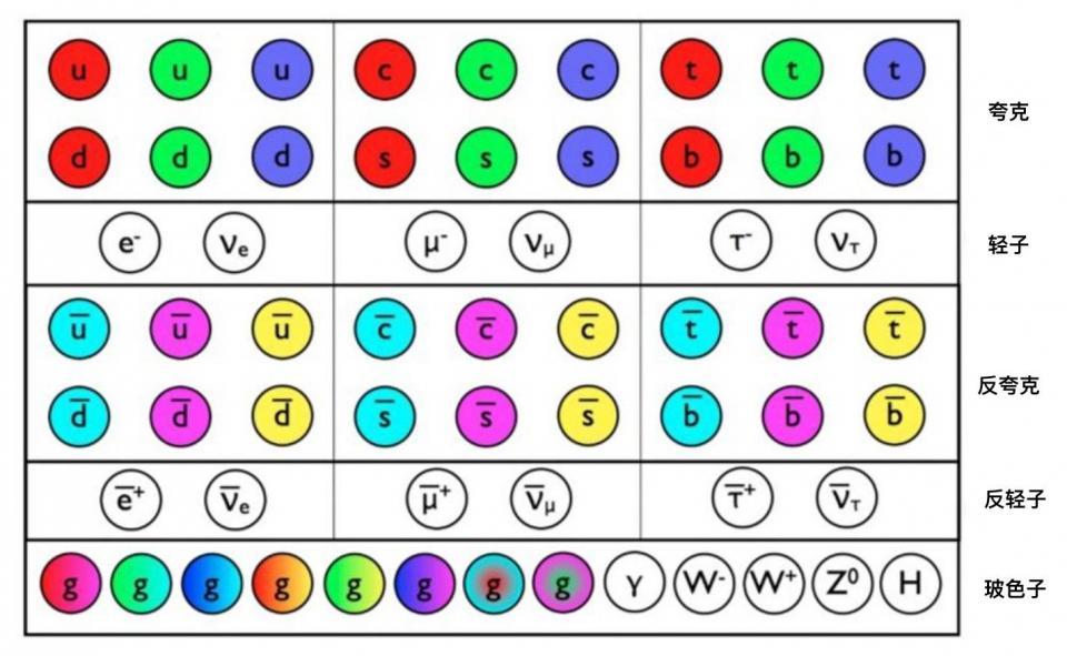 △ 标准模型中的基本粒子,都已经被发现.夸克和轻子都属于费米子.