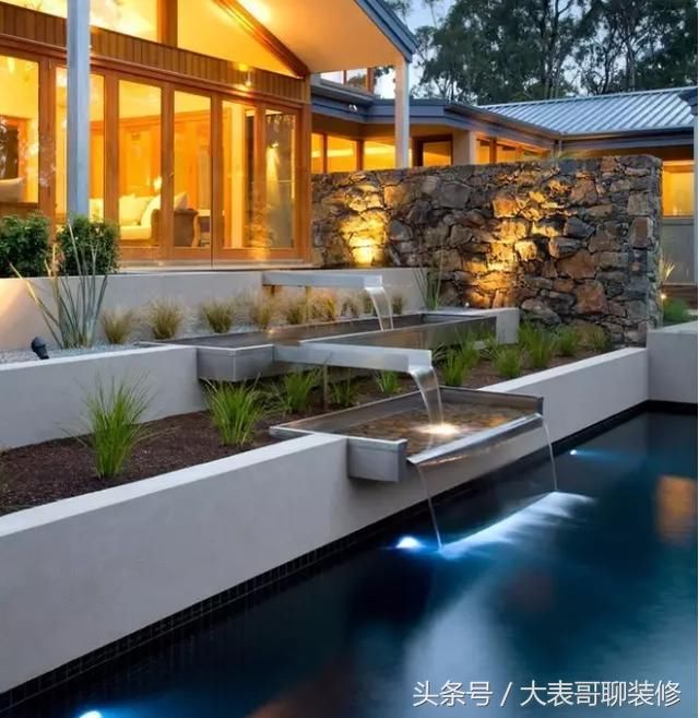 一块拙石 一汪清水,就可以在庭院布置禅意满满的水景