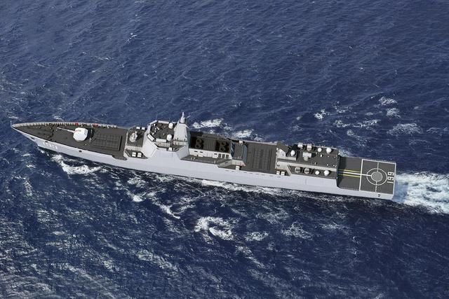 中国新一代驱逐舰浮出水面,外观惊艳,被曝采用055的最新技术