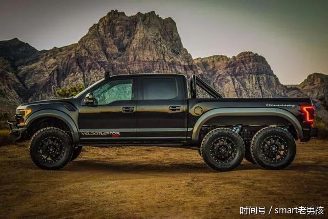 福特f150极速猛禽6x6皮卡,开干奔驰g500 4x4