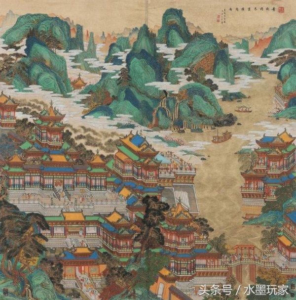 "仙山楼阁"国画大家黄秋园界画作品欣赏