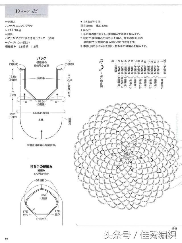 钩针编织教程图解 网红钩针网兜包图解大全 网兜袋钩针包包20款