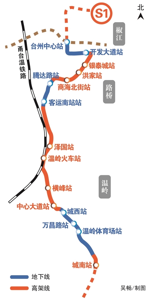 市域铁路s1线示意图