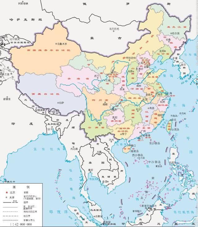 从世界范围内来看,我国的邻国是最多的,包括14个陆上邻国,6个海上邻国