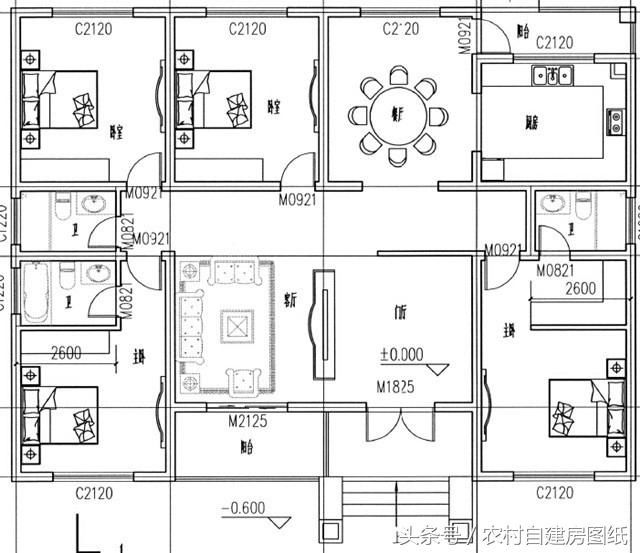 10款一层农村别墅设计图,造价15万,保你30年不过时