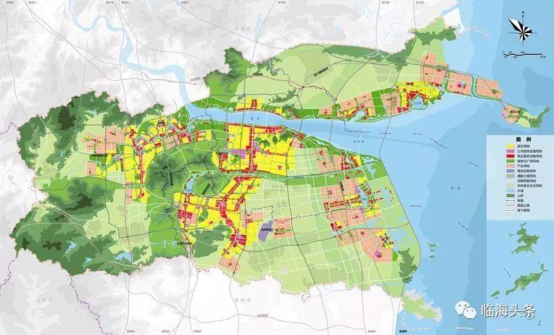 图一,规划范围台州市区,包括杜桥及头门新区,图中椒江二桥外围还有