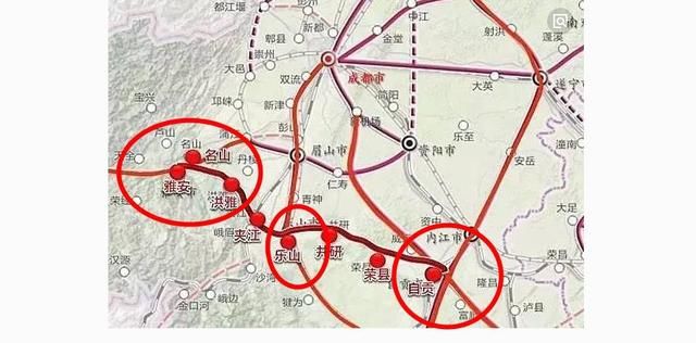 下面就给你介绍我国四川省正在规划的一条高铁——雅眉乐自城际铁路.