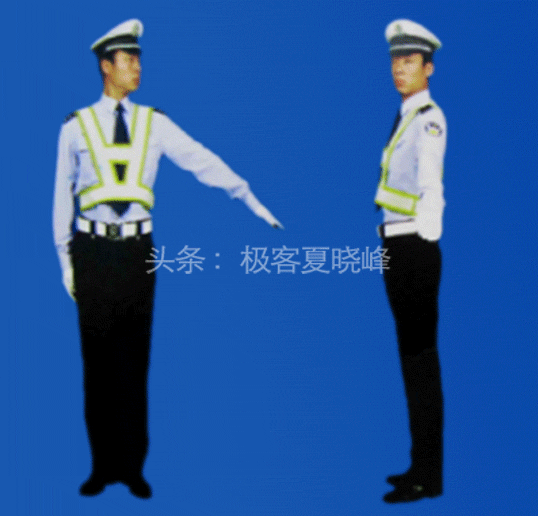 停止手势 以上是新版交警手势图解,交通警察手势信号图解,交警手势