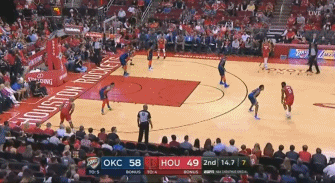 哈登41分威少准三双 火箭险胜雷霆保西部前八