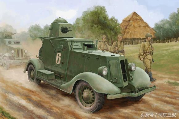 在"gaz-m1"四轮越野卡车底盘基础上,研制出"ba-20"轮式装甲车,中国