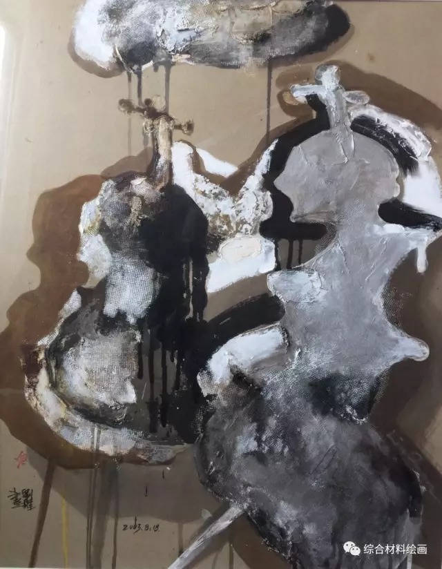 刘立冬《彼岸》综合材料 100x63cm 2016年