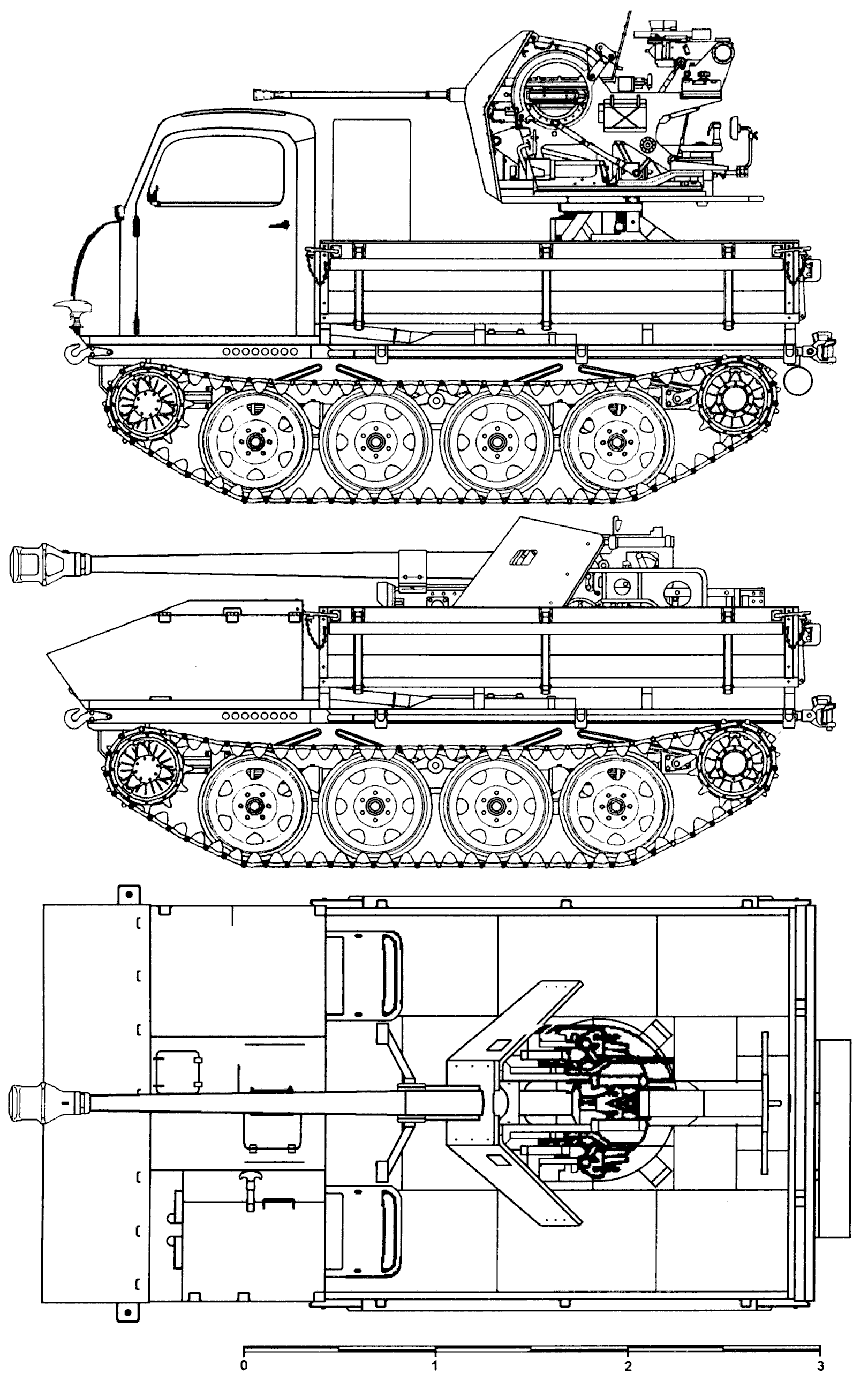二战坦克装甲车结构图,超清尺规作图