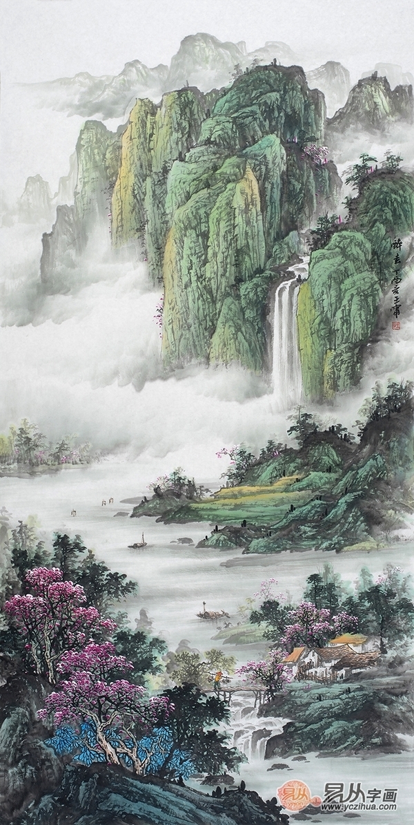 家中精选山水画 国画青绿山水作品欣赏