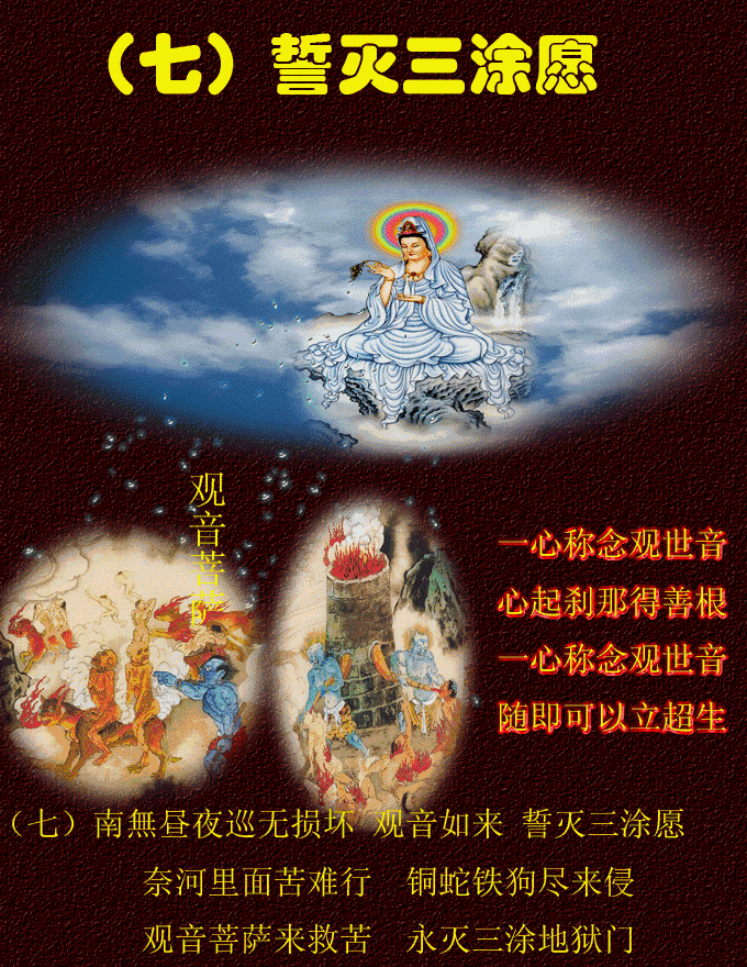 观世音菩萨十二大愿动态图片,太精美,太殊胜了