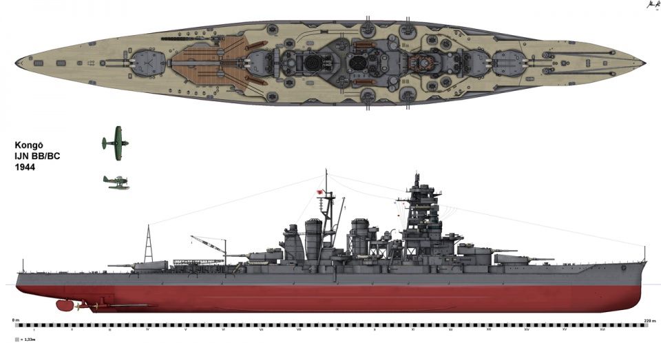 金刚级是之后日本海军战列舰的模板和基础.