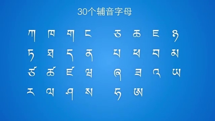 入门经典:天天学藏语 藏文30个字母