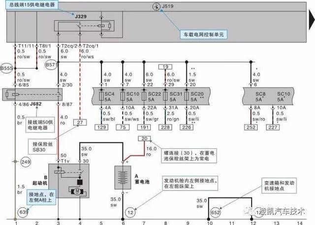 (a)迈腾车系启动系统电路图(一)