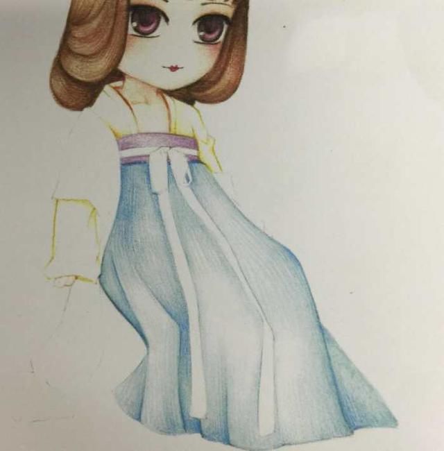 超萌古风q版美女手绘教程学习
