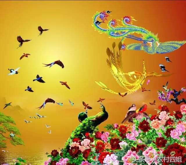 非常罕见的百鸟朝凤图,象征吉祥如意!谁打开谁