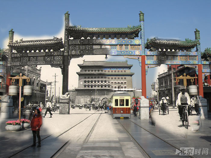 1912北京中华门钟楼1900年以前的正阳门从永定门,正阳门,到午门,太和