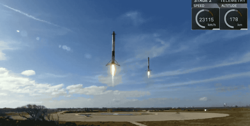 spacex成功发射了"猎鹰重型"运载火箭