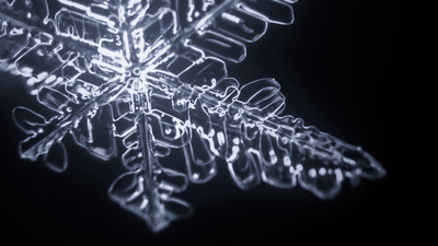 雪花形成的过程,真的太完美了