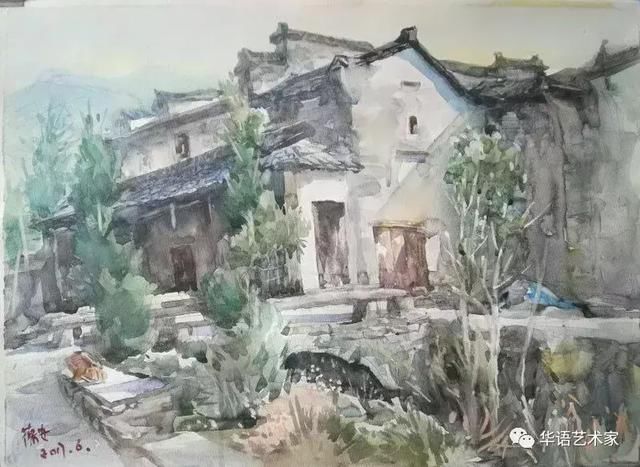 山光云影寄幽情王葆安水彩画作品印象