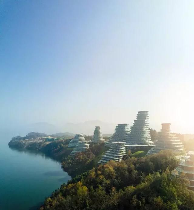 近距离!看马岩松设计的黄山太平湖公寓,起伏于自然中的建筑山峦