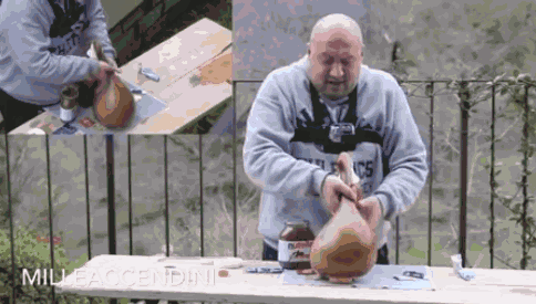 搞笑gif动图:看来这不是除掉蜂巢的好办法