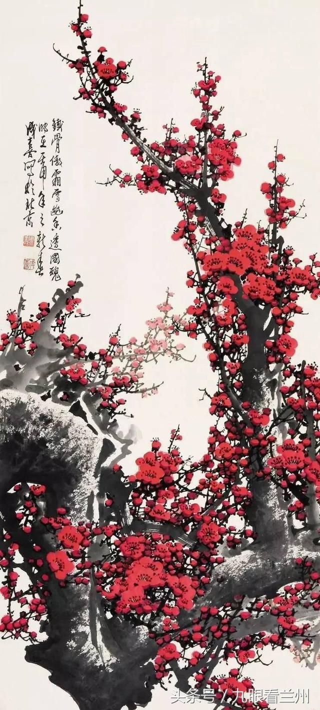 "梅花王"王成喜梅花作品欣赏,笔下的梅花缤纷烂漫,铁骨生春