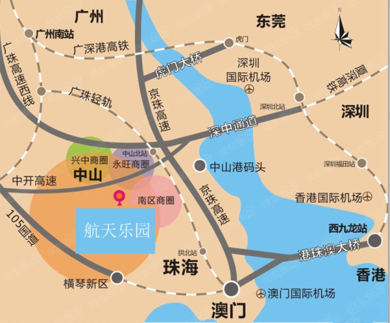 港珠澳大桥深中通道和多条高铁经过 中山航天乐园迎发展契机