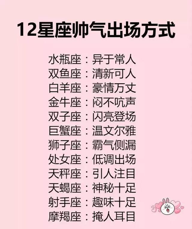 送给12星座的12条人生建议,12星座帅气出场方式