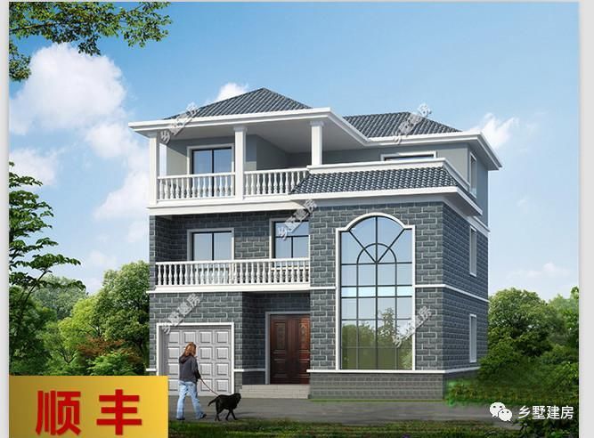 欧式三层别墅小洋楼精致实用,2018年流行的农村自建别墅