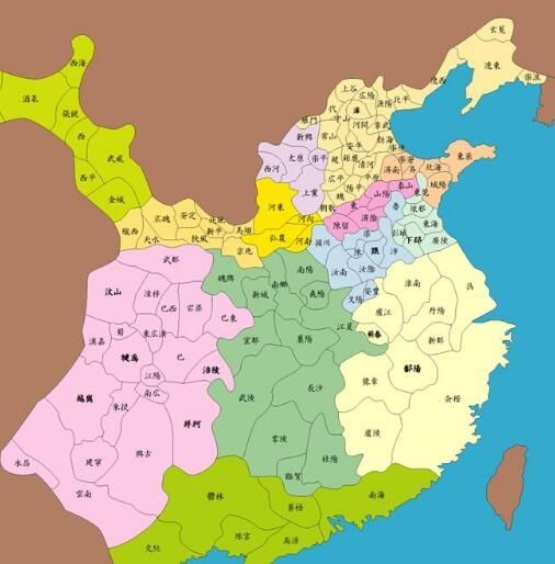 东汉州郡形势图