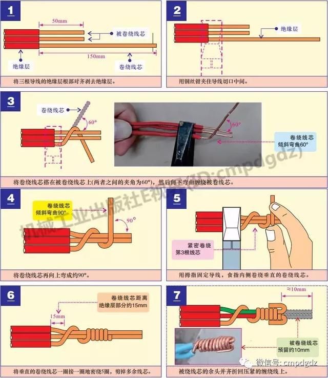 电工必须掌握:导线连接,连接头加工