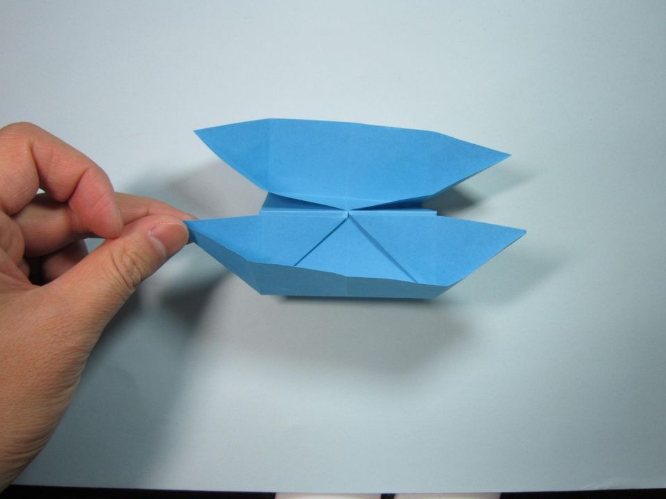 儿童手工折纸小船 双船的折法步骤图解