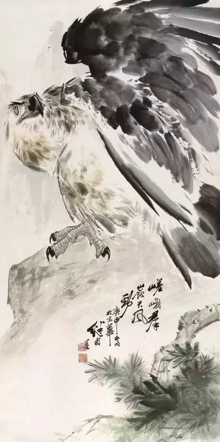 很多名家,大家,都有画鹰的作品传世, 刘继卣先生笔下的鹰,气势恢宏