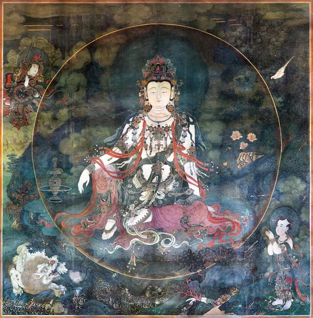 名画|法海寺壁画《水月观音图》观世音菩萨造像之最