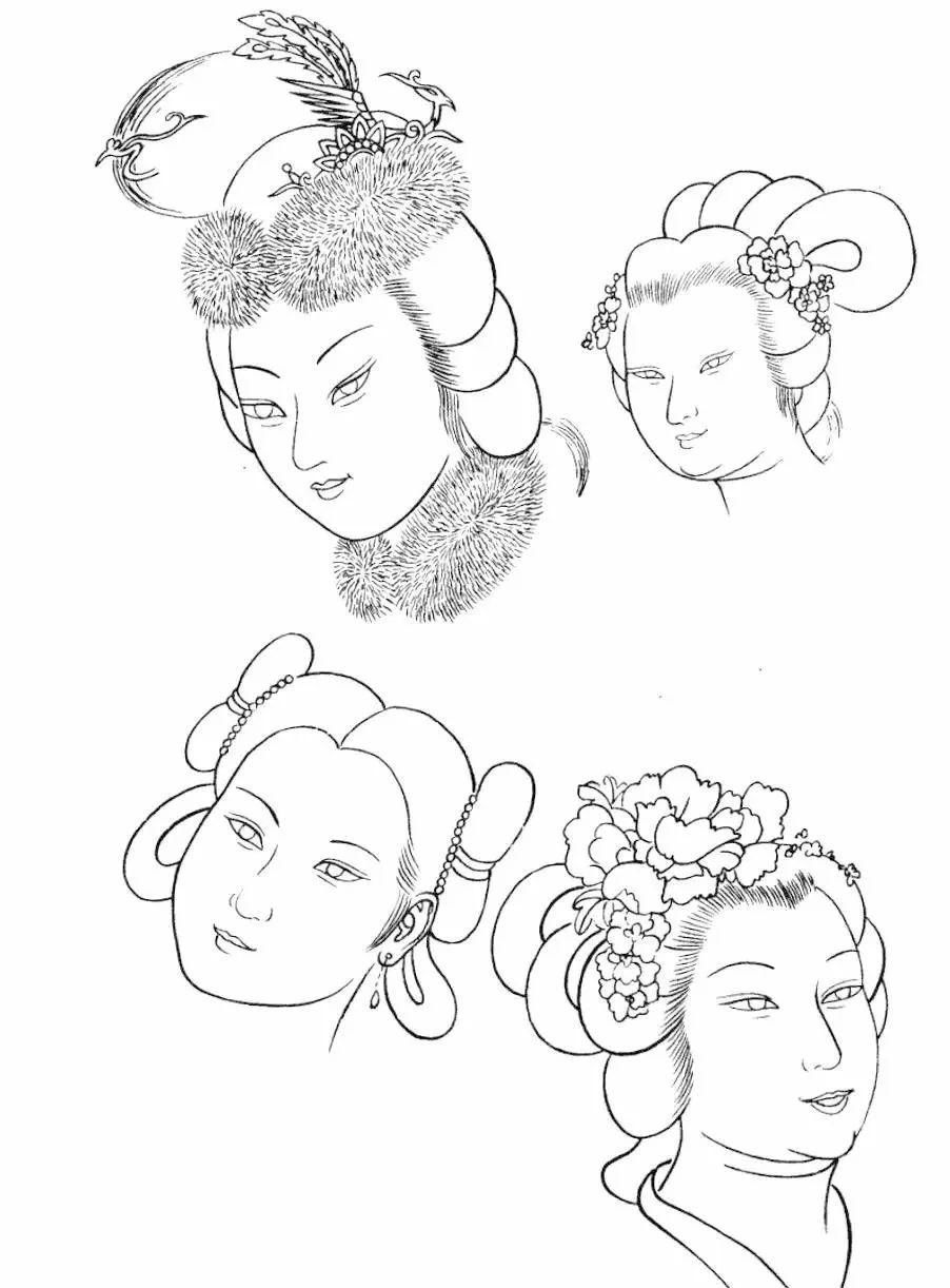 工笔白描人物五官手稿,太详细了!