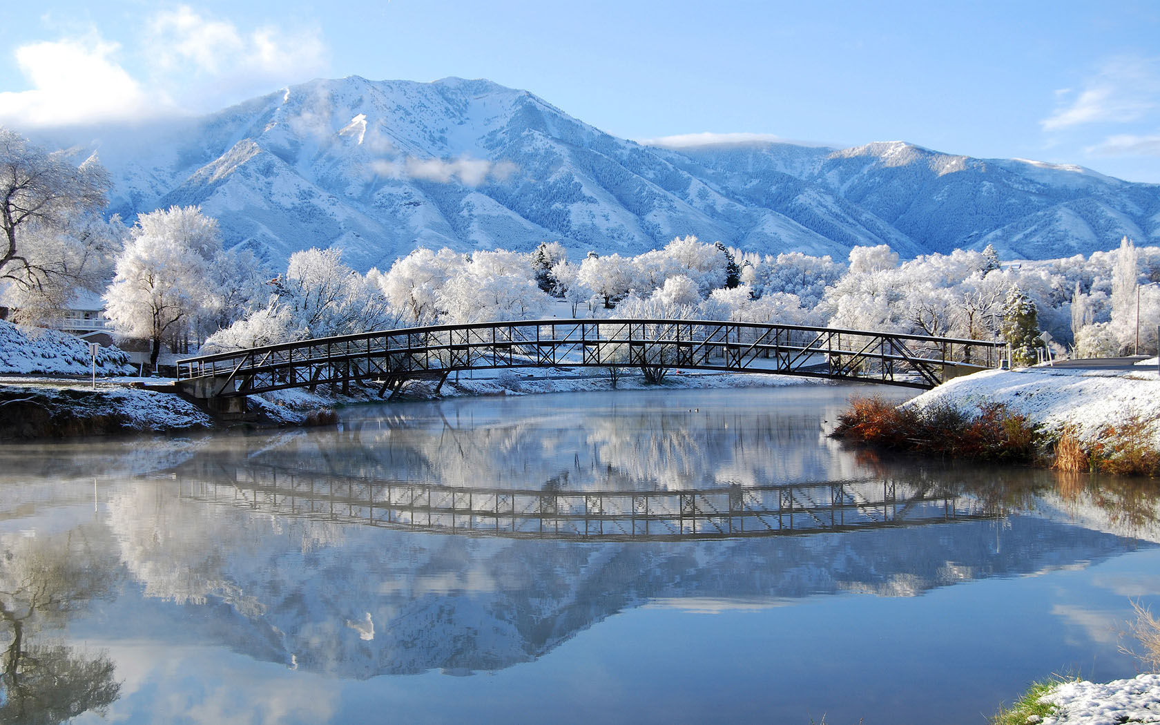 高清雪景电脑桌面壁纸,粉装玉砌,皓然一色,瑞雪丰年的