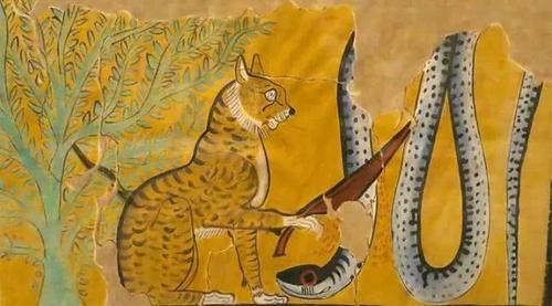 埃及太阳神化身为猫斩杀毒蛇 北欧神话中爱神弗莱娅乘着由两只猫拉动