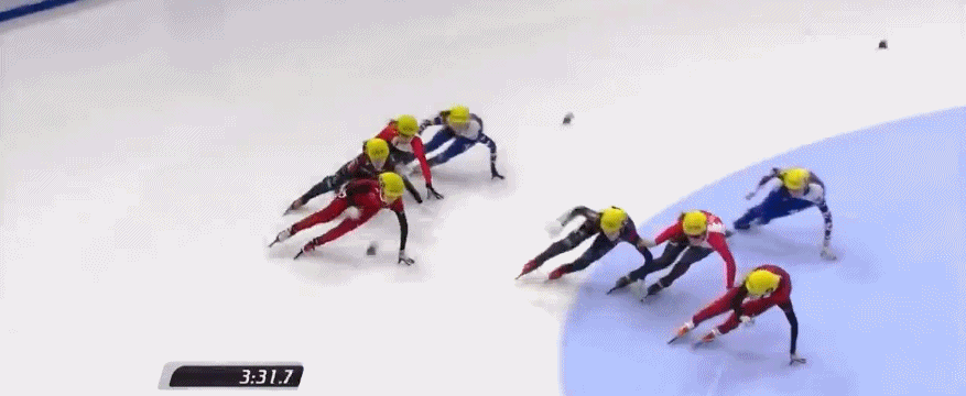 gif-犯规?短道速滑世锦赛中国丢两冠 名将叫屈